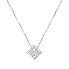 18kt gold ladies diamond pendant with 16" chain DP-1075