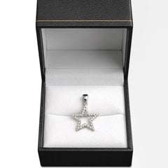 white gold star pendant DP-1076 14