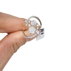 14kt white gold ladies fancy diamond ring DIR-1765