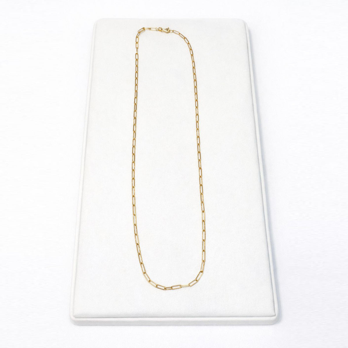 14kt yellow gold 20" paper clip link chain C20-567