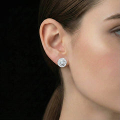 10kt white gold ladies diamond stud earrings DSE-1315