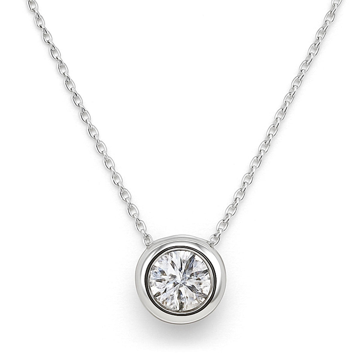 18kt gold ladies diamond pendant with 16" chain DP-667