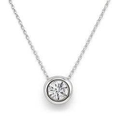 18kt gold ladies diamond pendant with 16" chain DP-667