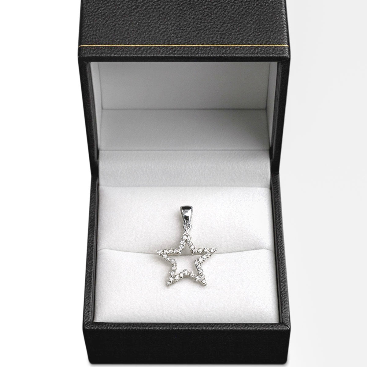 white gold star pendant DP-1076 14