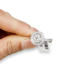 14kt white gold ladies diamond engagement ring - diamond DER-1444