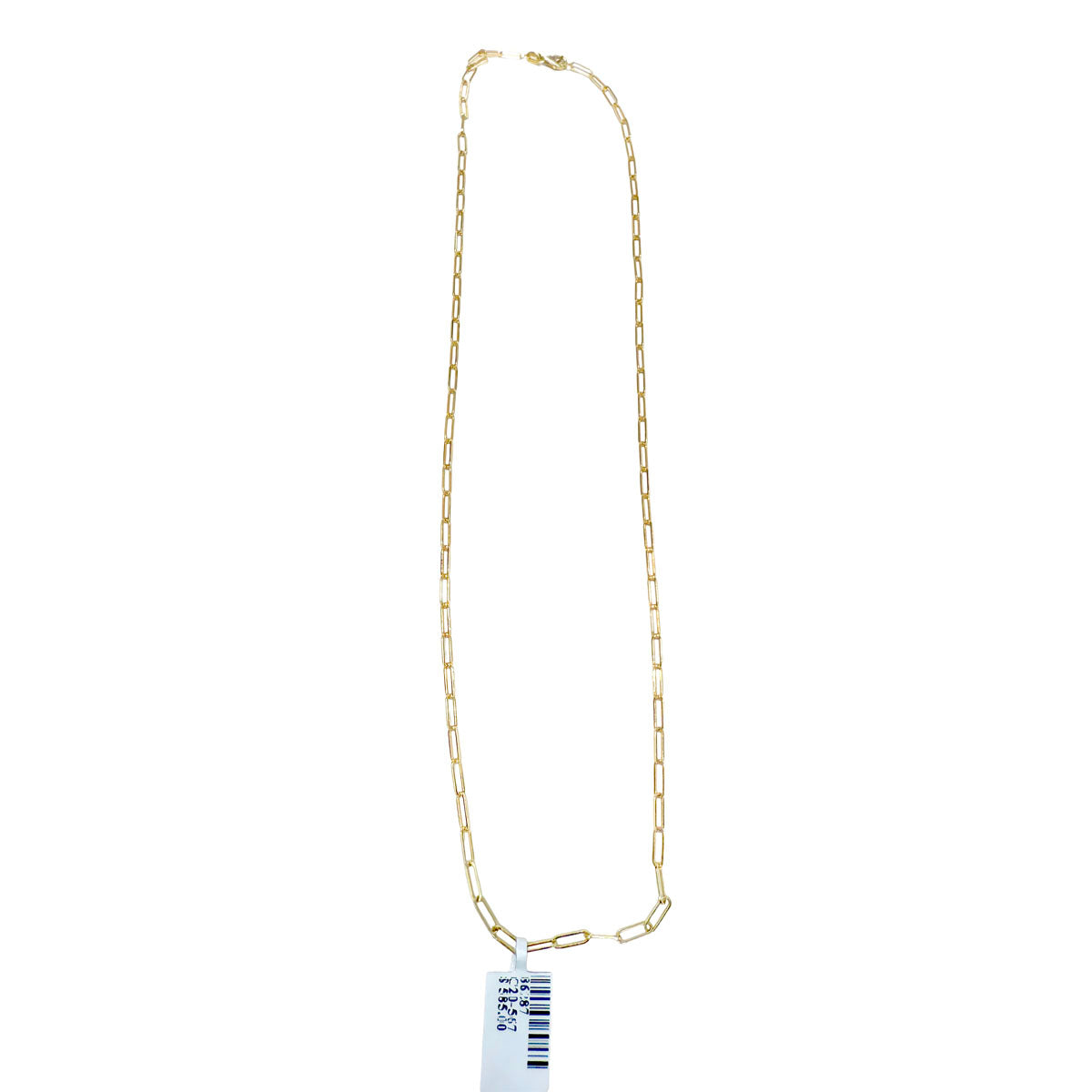 14kt yellow gold 20" paper clip link chain C20-567